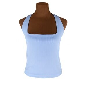 Abercrombie & Fitch Soft A&F Collection Halter Ribbed‎ Tank Top Blue Women's XL